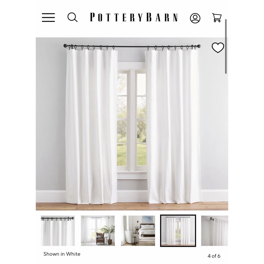 Pottery Barn Broadway Curtain - Set Of 2 50X108 Inches Brand New In Package